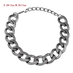 Comparer les prix de Collier en aluminium punk doré, argenté et noir pour chien, accessoire photo pour petits et grands chiens, 28/36/45 cm~01558