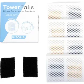 Meilleurs prix pour Filtre pour fontaine Zolia Tower Falls - 4 filtres charbon + 2 filtres en mousse