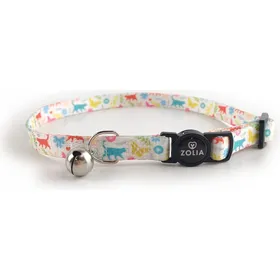 Meilleurs prix pour Collier chat Zolia Zigzag Papillons et Fleurs - 2 tailles - M - 20-35 cm
