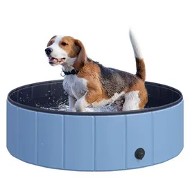 Meilleurs prix pour Piscine pour chien bassin PVC pliable anti-glissant facile à nettoyer diamètre 100 cm hauteur 30 cm bleu