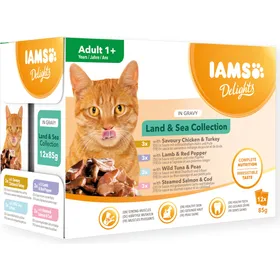 Meilleurs prix pour IAMS Delights Adult en sauce lot mixte Terre & mer - Pâtée pour chat