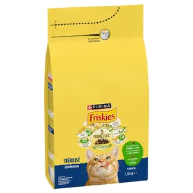 Comparer les prix de PURINA Friskies Sterilised agneau, poulet, légumes - lot % : 3 x 1,5 kg