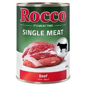 Comparer les prix de Rocco Single Meat 6 x 400 g pour chien bœuf