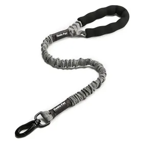 Meilleurs prix pour Laisse Flexible Pour Chien, Amortissante, Antidéflagrante, Corde Élastique Tamponnante, Grande Et Très Robuste (GRAY,L 120cm) grise