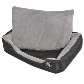 Comparer les prix de vidaXL Lit pour chiens avec coussin rembourré Taille M Noir
