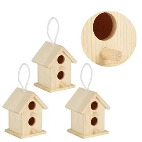 Comparer les prix de Nichoir Maison d'oiseau en bois - SURENHAP - 3 pièces - Ornement innovant pour l'extérieur