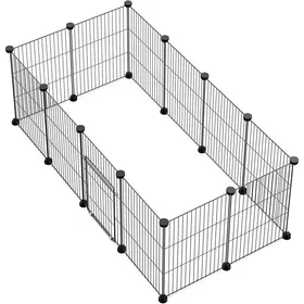 Comparer les prix de Enclos modulable DIY petits animaux - 12 panneaux grillage 30 x 38 cm acier enduit connecteurs ABS usage intérieur et extérieur