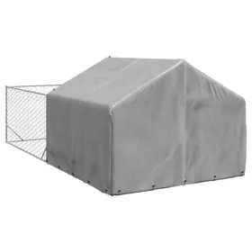 Meilleurs prix pour Pet®Argent Niche dextérieur pour chien enclos 5x2x1 5 m - robuste et durable - Acier galvanisé 7_7816021