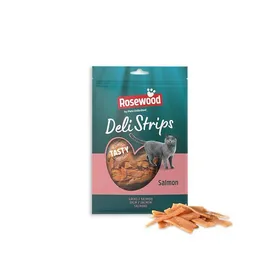 Meilleurs prix pour Friandise pour chat - ROSEWOOD - Deli Strips Saumon - Faible en graisses - Sans sel ni sucre - 80% saumon