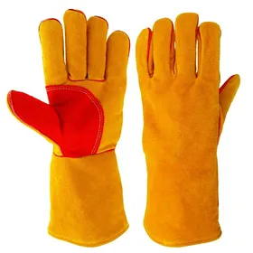 Meilleurs prix pour Gants de Sécurité Anti-Morsure Cuir Poignée Animaux de Compagnie Gants Protecteurs Anti-Morsure Pour Attraper Chien Chat Reptile Animal Gants d'Entraînement à la Prise red