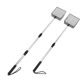 Meilleurs prix pour Pelle à litière pour chat extensible, pelle profonde, manche long, métal, ramasseur d'excréments de poulet pour tamiser la litière pour chat white