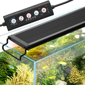 Comparer les prix de VEVOR Éclairage Aquarium 24 W, Lampe d'Aquarium à Spectre Complet, Mode Naturel 24/7, Minuterie Réglable et 5 Niveaux de Luminosité, Coque en Alu Extensible, pour Réservoir d'Eau Douce 61-76,2 cm