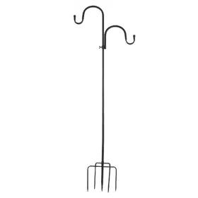 Comparer les prix de Crochet de berger Détachable Support pour mangeoire à oiseaux Fer 2 Crochets Bases à 5 pointes Accessoires de cour white