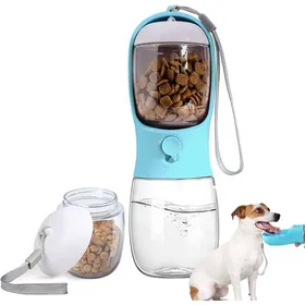 Meilleurs prix pour Gourde pour Chien avec Compartiment Nourriture gamelle deau de Voyage pour Chiot Distributeur Portable pour Animaux