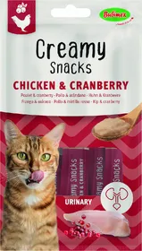 Meilleurs prix pour BUBIMEX Creamy Snacks Urinary Friandise à lécher au poulet et cranberry pour chat
