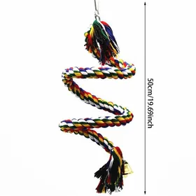 Comparer les prix de Jouet pour perroquet en corde tressée suspendue pour perruches, cage à oiseaux à mâcher, jouet pour calopsitte, support pour animaux de compagnie, accessoires de formation, balançoire à mordre black