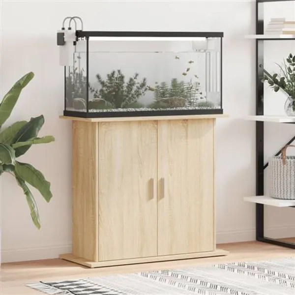 vidaXL Support pour aquarium chêne sonoma 81x36x73cm bois d'ingénierie – photo 2