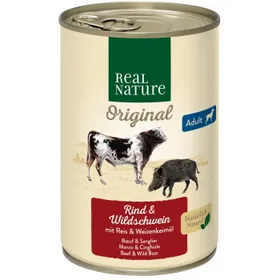 Comparer les prix de REAL NATURE Adult Bœuf et sanglier 6x400 g