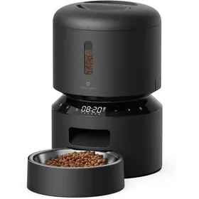 Comparer les prix de Distributeur Croquettes Chat Automatique pour Animaux avec Bols en Acier Inoxydable, Gamelles pour Chats ou Chiens