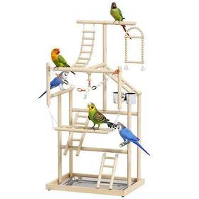 Meilleurs prix pour Aire De Jeu Pour Oiseaux Perchoirs Mangeoires Échelles Chaîne Balançoire Cloches Plateau