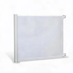 Meilleurs prix pour Barrière de sécurité enroulable pour chien et chat structure en acier et plastique accès intérieur 115 cm de large
