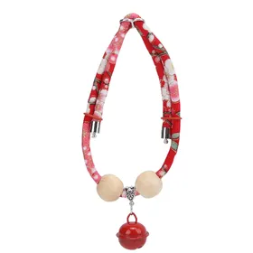 Meilleurs prix pour Collier décoratif pour lapins de compagnie, ajustable, avec pendentif clochette, rouge. M red