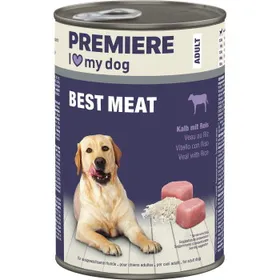 Meilleurs prix pour PREMIERE Best Meat nourriture humide pour chien, adulte Kalb mit Reis 6x400 g