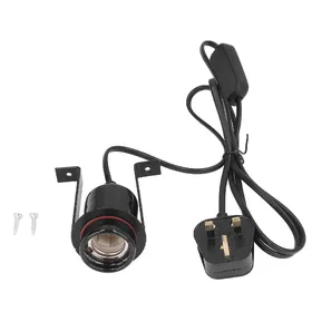 Meilleurs prix pour Support de Lampe Chauffante en Céramique pour Reptiles 300W Charge Douille de Lampe pour Reptiles pour Ampoule E27 black
