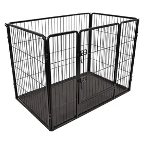 Comparer les prix de Flamingo KENNEL KAZAN BLACK L 122x75x90CM (Chenil pour chiens), Niche pour chiens