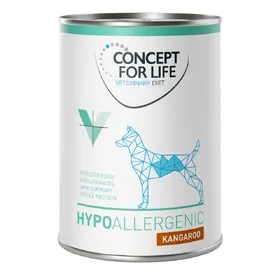 Meilleurs prix pour Concept for Life Veterinary Diet Hypoallergenic kangourou pour chien - 12 x 400 g