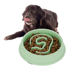 Meilleurs prix pour Relaxdays Gamelle anti-glouton, repas pour chiens, 650 ml, digestion lente, compatible avec lave-vaisselle, vert