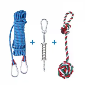 Meilleurs prix pour Corde à ressort pour chien, jouet d'extérieur à suspendre, corde d'exercice, traction à ressort, renforcement musculaire, bon outil d'exercice pour chiens de tous âges~05655