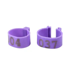 Comparer les prix de 6 Couleurs 100 Pièces Sac 16 MM 001 100 Bagues Numérotées en Plastique pour Pattes de Volailles Poulets Canards Oies Type 1