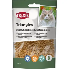 Meilleurs prix pour Triangles à la poitrine de poulet et herbe à chat TRIXIE - 50g