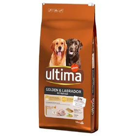Meilleurs prix pour Ultima Golden & Labrador Retriever, poulet pour chien - 2 x 14 kg