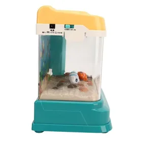 Meilleurs prix pour VGEBY jouet d'aquarium Mini Aquarium pour Enfants, 3.7V 400mah USB Chargeant Mini Aquarium Artificiel Réservoir de jeux