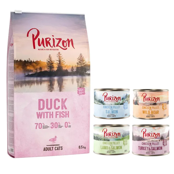 Purizon Adult, canard & poisson - sans céréales - lot % : 2 x 6,5 kg – photo 2