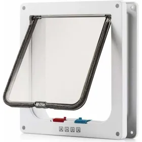Meilleurs prix pour Grande chatière (dimensions extérieures 9,8" x 9,2") avec chatière verrouillable à 4 positions, blanche