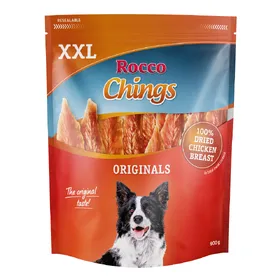 Comparer les prix de 2x900g Rocco Chings Pack XXL blancs de poulet séchés - Friandises pour chien