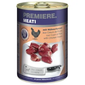 Comparer les prix de PREMIERE Meati nourriture humide pour chien, adulte Cœur de poulet 6x400 g
