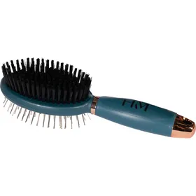 Comparer les prix de Brosse crinière et queue -Gel- double face - Pétrole/or rose