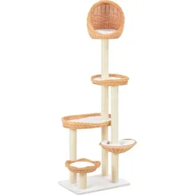 Meilleurs prix pour vidaXL Arbre à chat avec griffoir en sisal Naturel Bois de saule