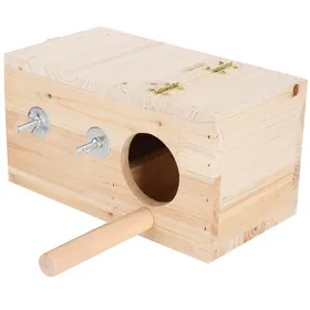Comparer les prix de Boîte d'élevage pour oiseaux Boîte de nidification en bois Maison Incubateur chaud Cage Fournitures pour animaux de compagnie white