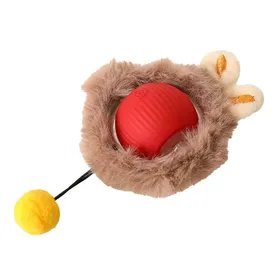 Meilleurs prix pour Jouet pour chat SZSMART W0 - Balle lumineuse avec longue laisse - Trois modes de vitesse (Version peluche) - Rouge
