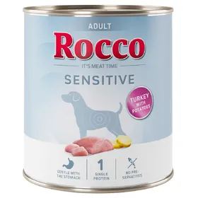 Meilleurs prix pour 24x800g Rocco Sensitive dinde et pommes de terre pâtée pour chien