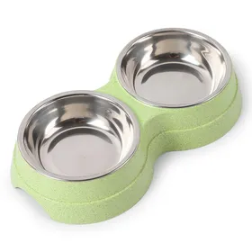 Comparer les prix de Double bols pour animaux de compagnie, distributeur d'eau et de nourriture pour chiens, en acier inoxydable, plat à boire pour animaux de compagnie, fournitures d'alimentation pour chat et chiot, accessoires pour petits chiens
