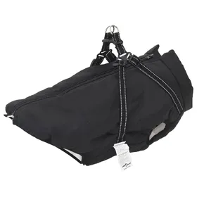 Meilleurs prix pour Vidaxl Manteau Pour Chien Avec Harnais Noir 6xl Fleece Et Polyester