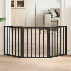 Comparer les prix de VIDAXL Barrière chien - 3 panneaux noirs bois de peuplier