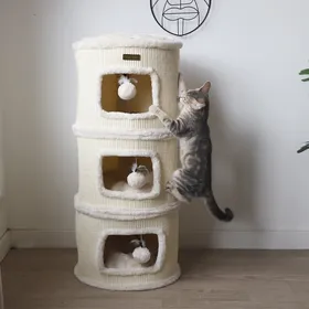 Comparer les prix de Arbre à chat tour à griffer - 90 cm - Zolia Bukepi