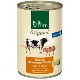 Comparer les prix de REAL NATURE Adult Bœuf et jambon ital. 6x400 g